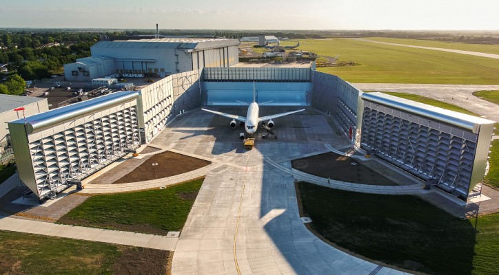 Ground Running Enclosure by BDI for Marshall at Cambridge Airport, UK. CBG GRE © Leo Hillier
