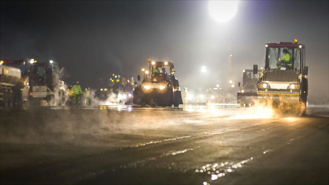 Runway Resurfacing Project within strict time limits successfully delivered by Lagan Aviation and Infrastructure. Southend Airport © Leo Hillier