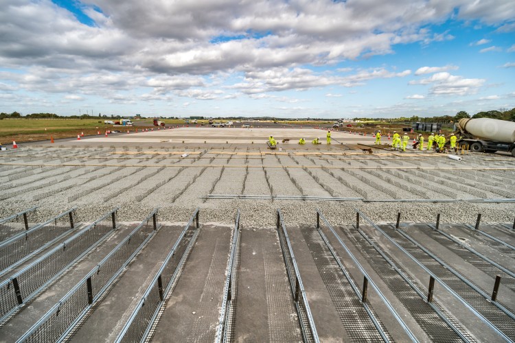 Runway Resurfacing and New Arrestor Beds Built by Lagan Aviation and Infrastructure. RAF Northolt © Leo Hillier
