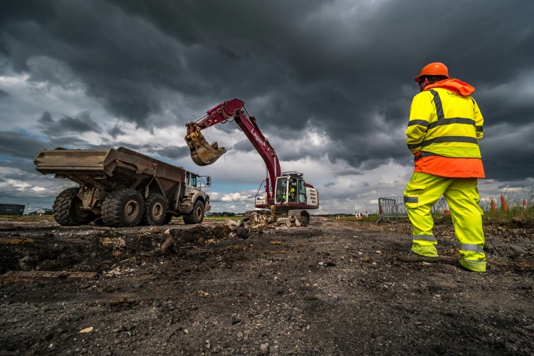 Runway Resurfacing and New Arrestor Beds Built by Lagan Aviation and Infrastructure. RAF Northolt © Leo Hillier