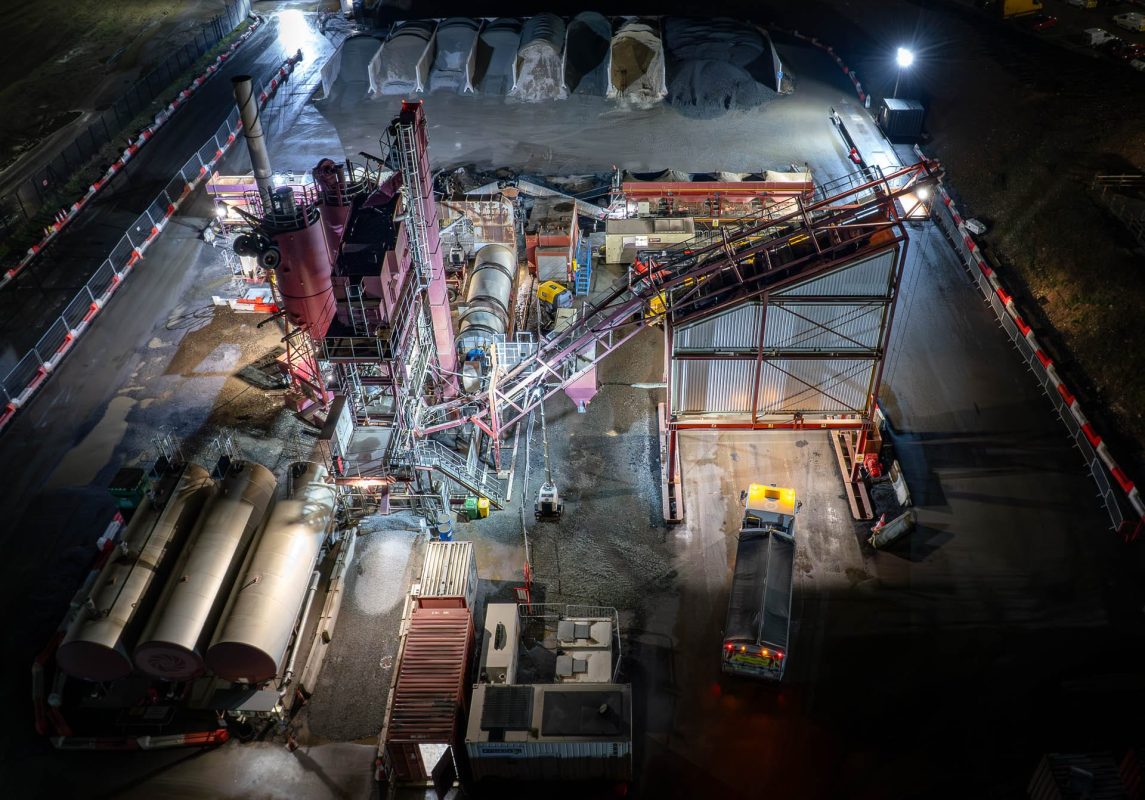 Asphalt Batching Plant Drone Photo © Leo Hillier
